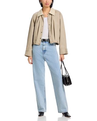 Snap Front Blouson Bomber Jacket