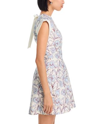 Cap Sleeve Floral Mini Dress