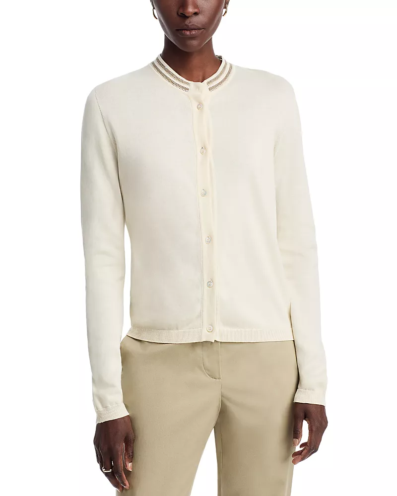 Fabiana Filippi Stitched Trim Cardigan
