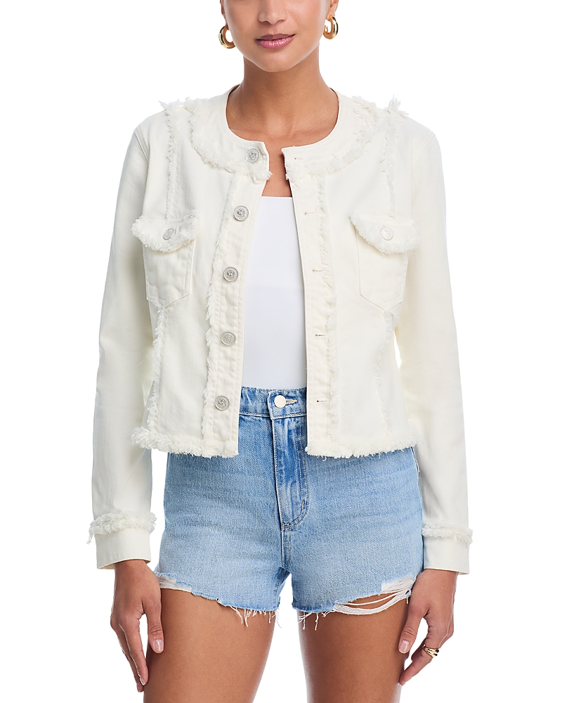 L'Agence Yarin Collarless Fray Jacket