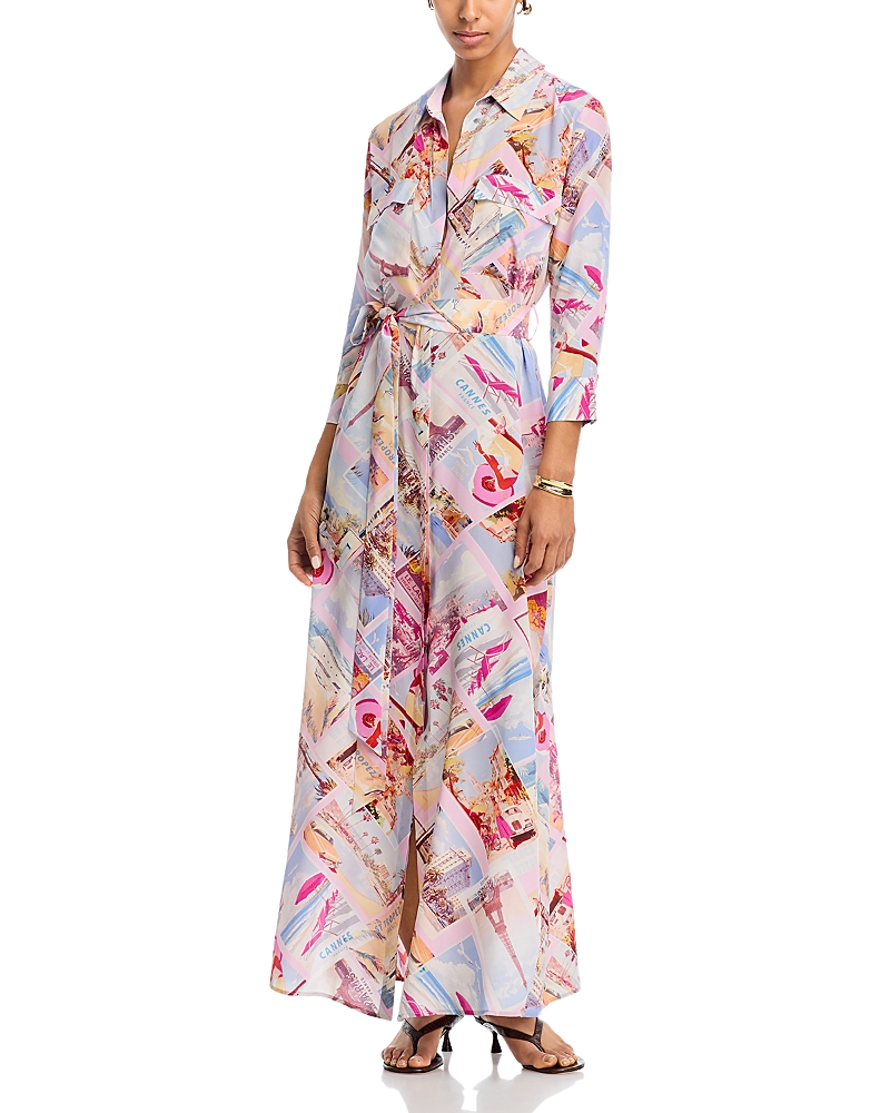 L'Agence Cameron Silk Shirt Dress