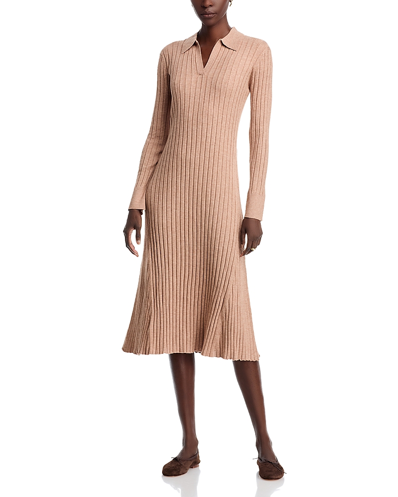Single Thread Collared Midi Sweater Dress