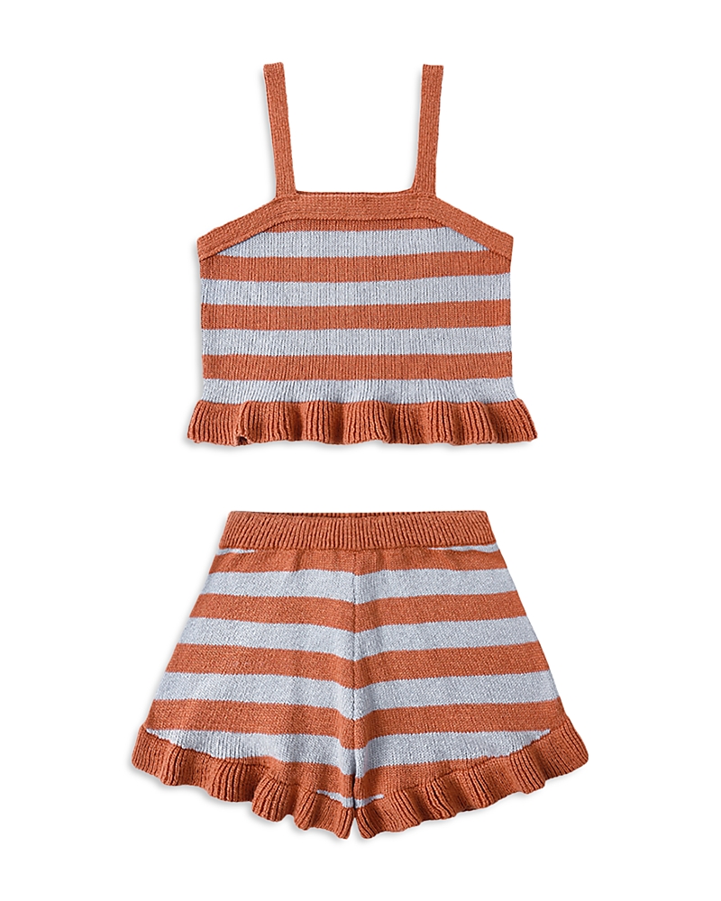 Rylee + Cru Girls' Naomi Striped Top & Shorts Set - Little Kid