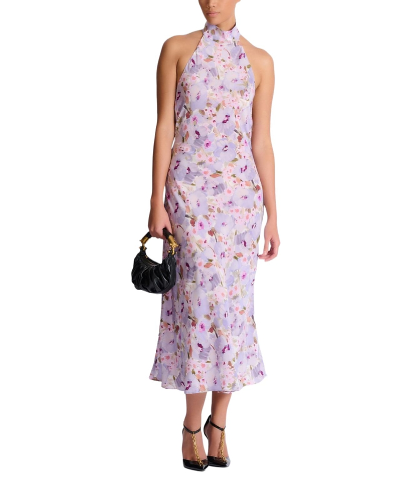 Balmain Printed Poppy Flower Dress