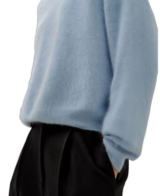  Relaxed Drop-Shoulder Cashmere Sweater