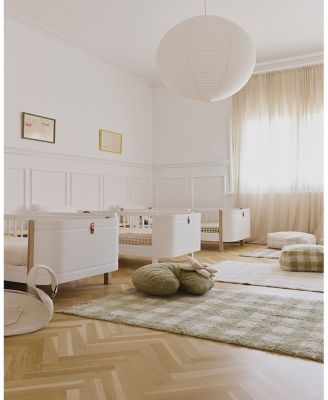 Lorena Canals Swan Lake Washable Rug Vichy Matcha 3'x3'11" Area Rug