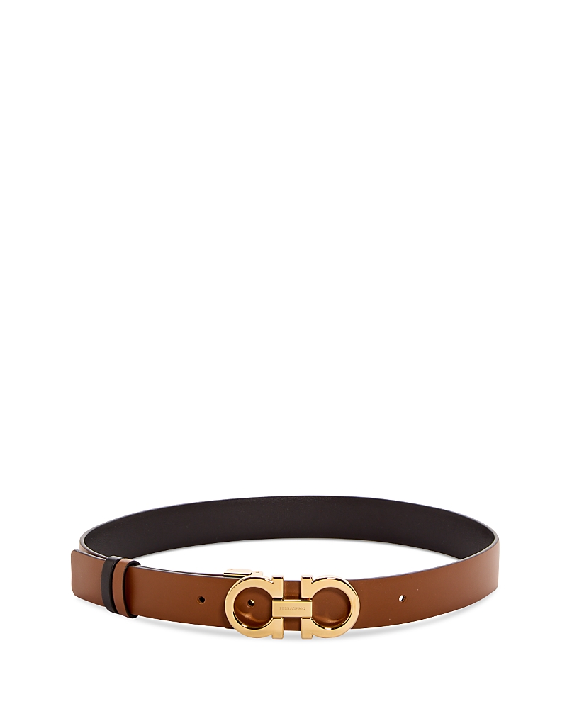 Salvatore Ferragamo Women's Gancini Slim Reversible Leather Belt