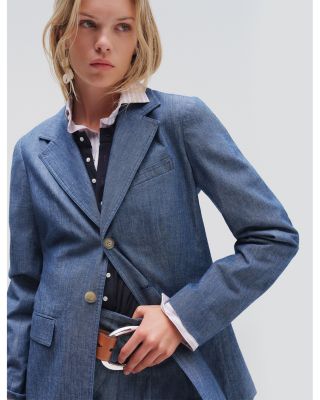 Single Breasted Chambray Blazer