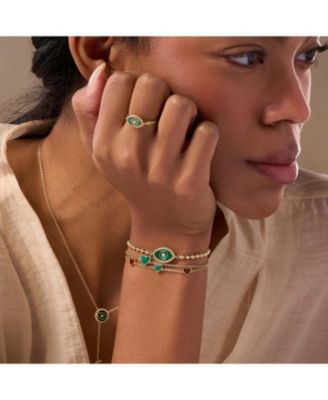 Love s Shield Malachite Heart Bracelet