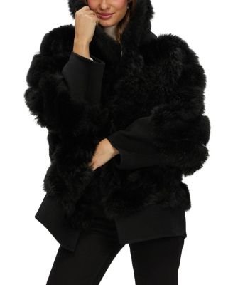  Shearling Lamb Parka with Whipstitch Trim