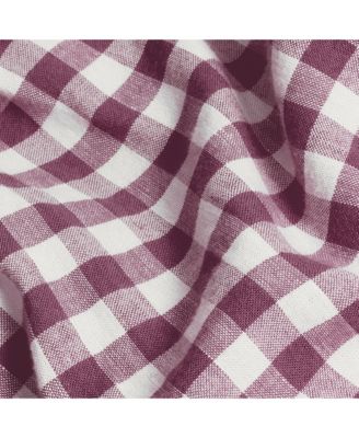 Gingham Linen Flat Sheet, Full