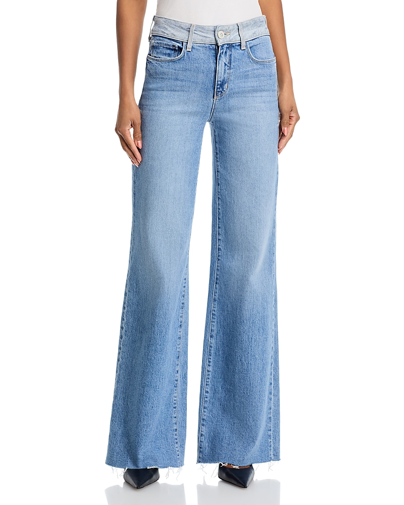 L'Agence Louane Ultra High Rise Wide Leg Flared Jeans in Bexley