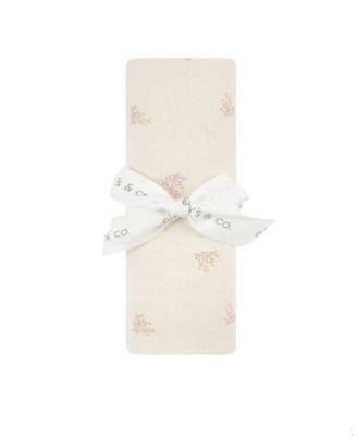 Unisex Velour Leaf Pattern Collection Muslin Swaddle -Baby