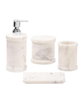  Duval Marble Bath Accessories, Set of 4