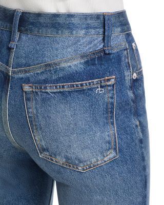 Miramar Ponte Dahlia Mid Rise Kick Flare Leg Jeans in Cosmo