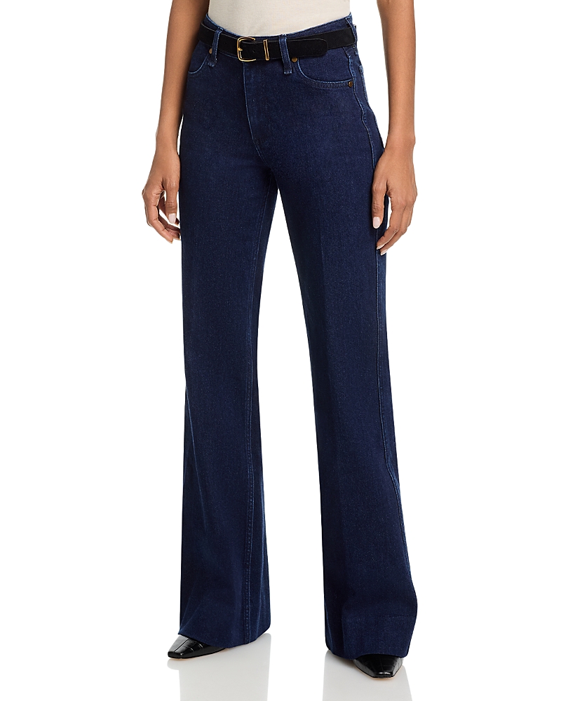 rag & bone Ruby High Rise Flare Leg Trouser Jeans in Night Rinse