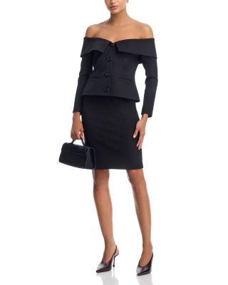 Ingrid Off Shoulder Crop Blazer