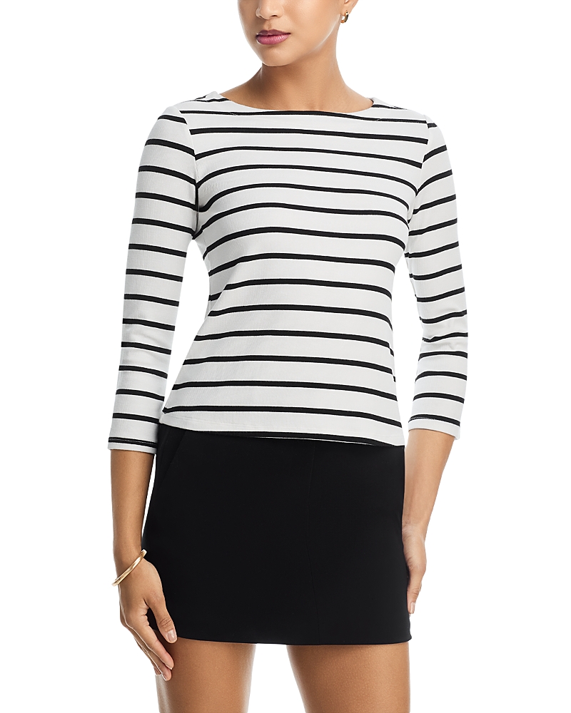 L'Agence Lucille Stripe Boatneck Shirt