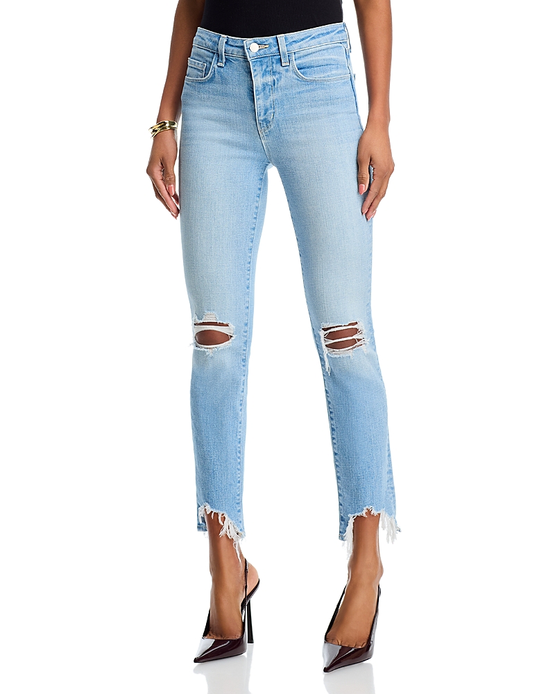 L'Agence High Line High Rise Skinny Jeans in Rosedale Destruct