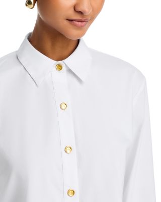 Cosette Crop High Low Hem Shirt