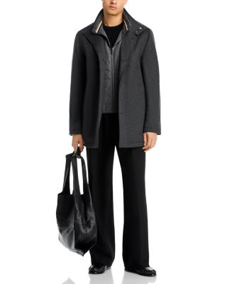 H-Coxtan Wool Blend Relaxed Fit Coat