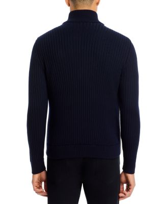 Padded Wool Zip-Up Cardigan