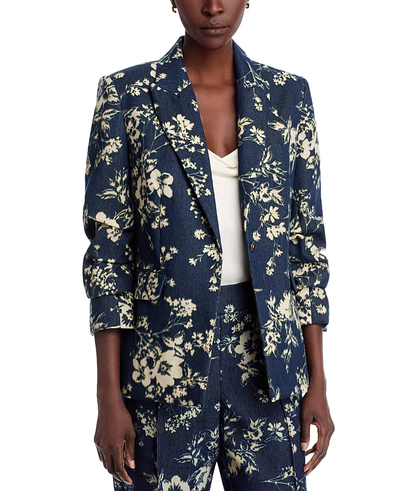 Elie Tahari The Gabby Denim Burnout Jacket