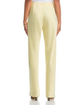 High Waist Wide Leg Satin Pants