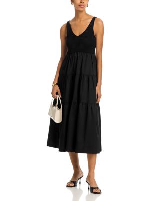 Knit Poplin Midi Dress - Exclusive