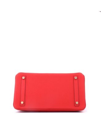 Birkin 30 Handbag Red Togo with Gold Hardware