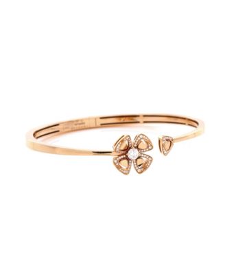  Fiorever Bangle Bracelet 18K Rose Gold with Pave Diamonds