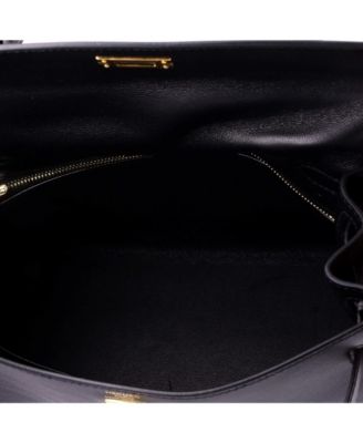 Kelly 25 Handbag Black Swift with Gold Hardware
