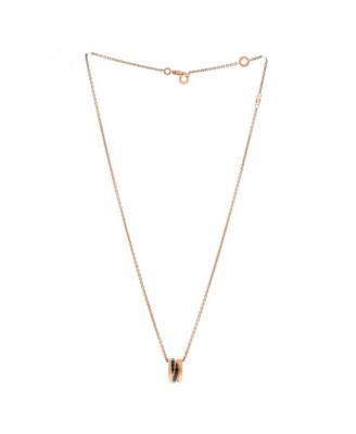  B.Zero1 Design Legend Zaha Hadid Pendant Necklace 18K Rose Gold with Ceramic, 15.5 - 18.25"