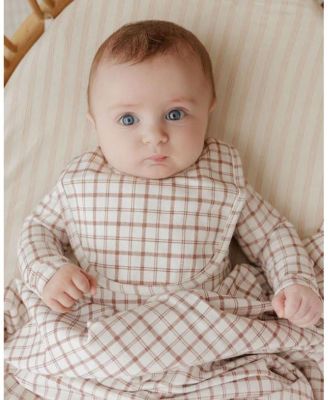 Unisex Modal French Terry Plaid Sheep Collection Bib - Baby