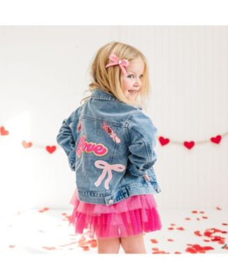 Girls' Love Script Patch Valentine's Day Denim Jacket - Little Kid, Big Kid
