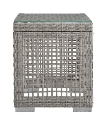  Aura Outdoor Patio Wicker Rattan Side Table