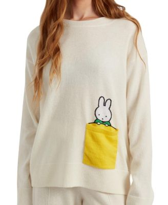  Women's Wool Cashmere Miffy Peek Pocket Sweater