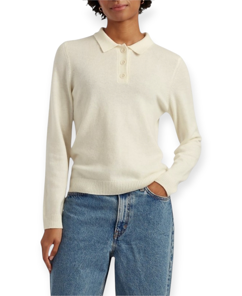 Chinti & Parker Women's Wool Cashmere Polo Sweater