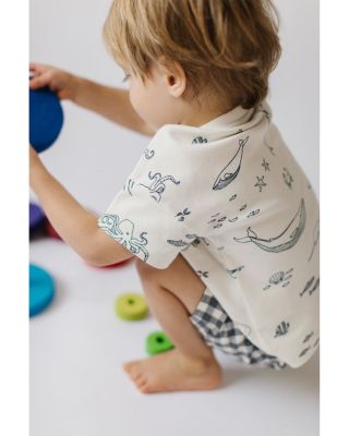 Unisex Life Aquatic Print Tee - Little Kid