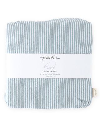 Pehr Unisex Seersucker Striped Crib Sheet