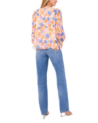 Tie Neck Peasant Top