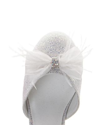 Girls' Glittery Rhinestones and Ribbon Dress Sandals - Toddler, Little Kid, Big Kid