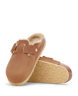 Women's Boston Big Buckle Shearling Clogs