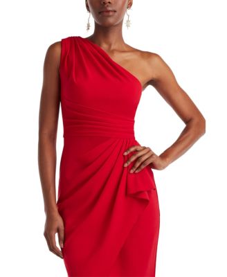  Marston One-Shoulder Draped Cocktail Dress