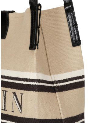  Small Release Shopper Bag in Canvas and Calfskin