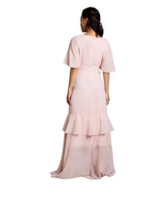 Angel Sleeve Bridesmaid Maxi Dress