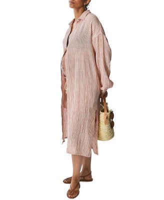 The Bungalow Striped Maternity Shirt Dress