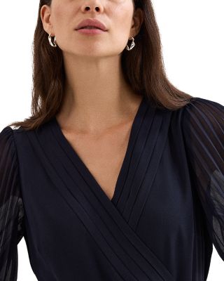 Abigail Pleated Wrap Dress