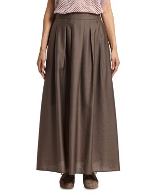 Pleated Maxi Skirt