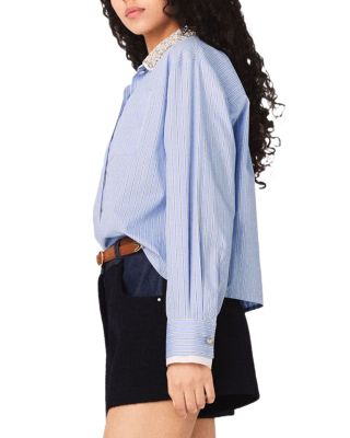 Removable Jewel Collar Shirt